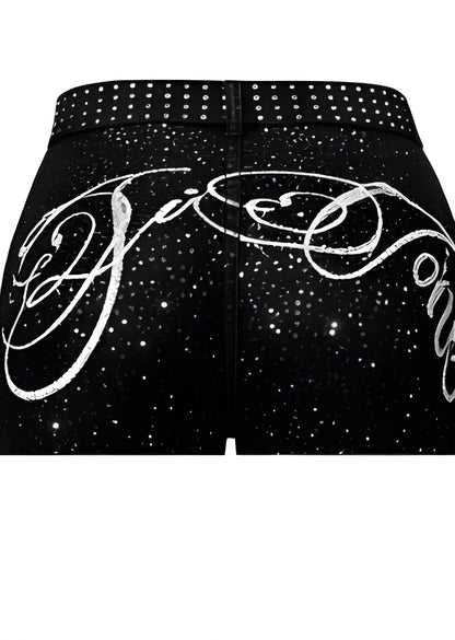 Rhinestone Flare Jeans