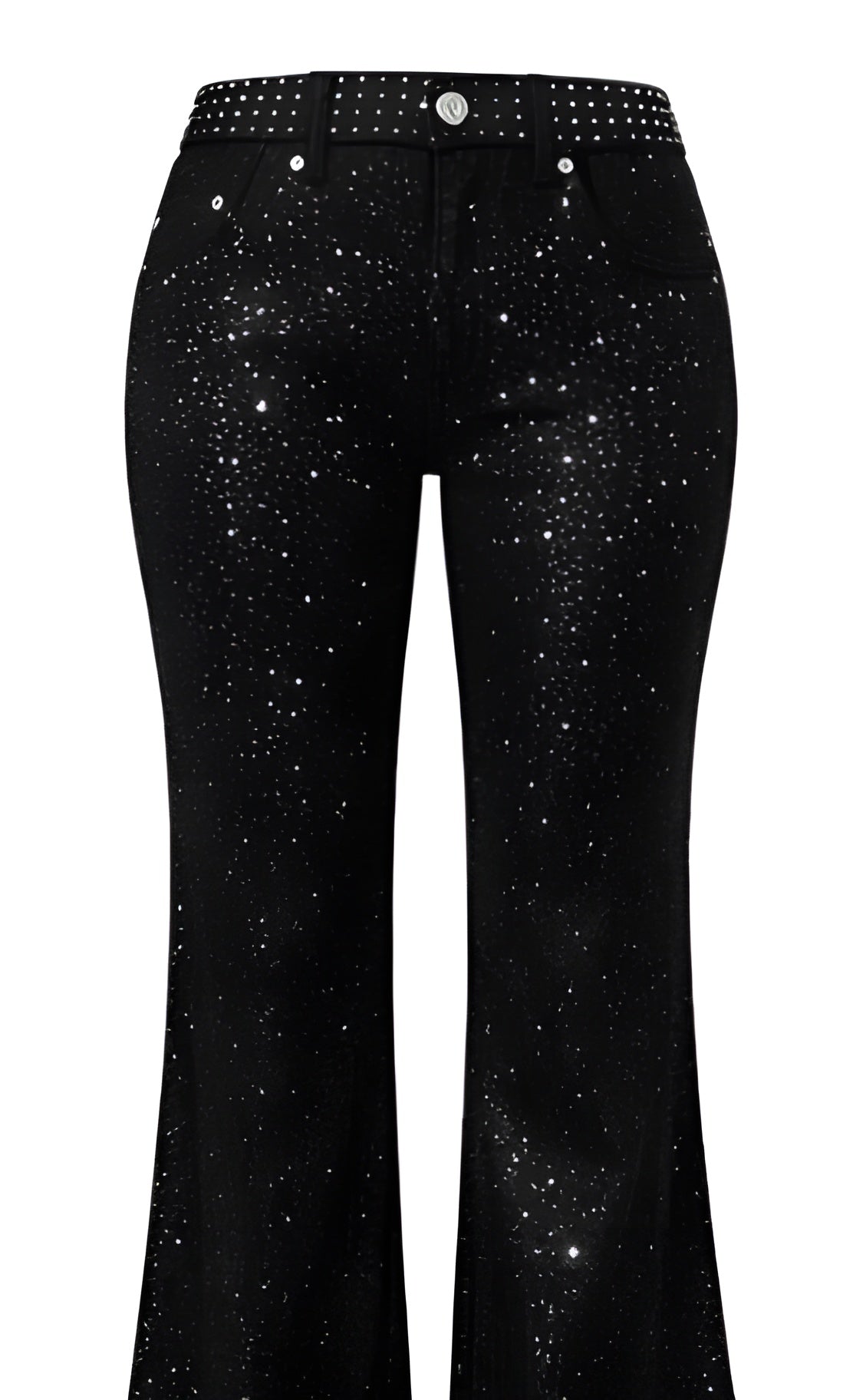 Rhinestone Flare Jeans