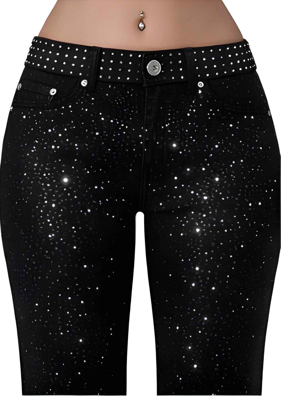 Rhinestone Flare Jeans