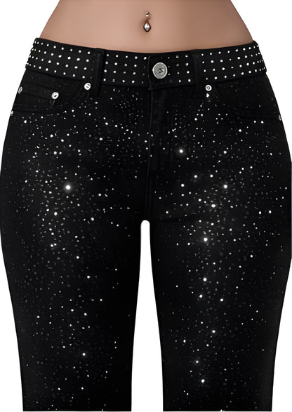 Rhinestone Flare Jeans